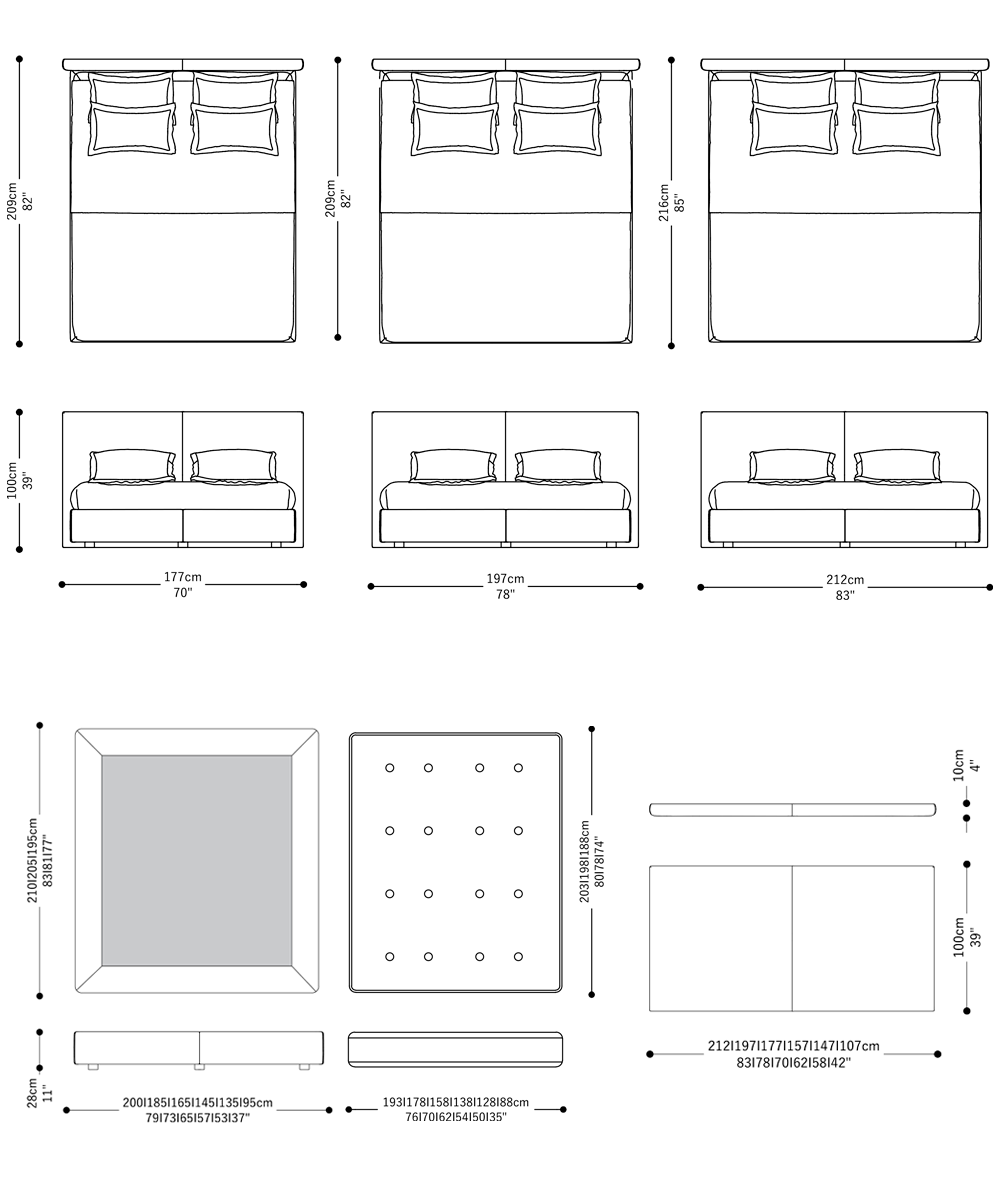 Image of the complete dimensions of the product
